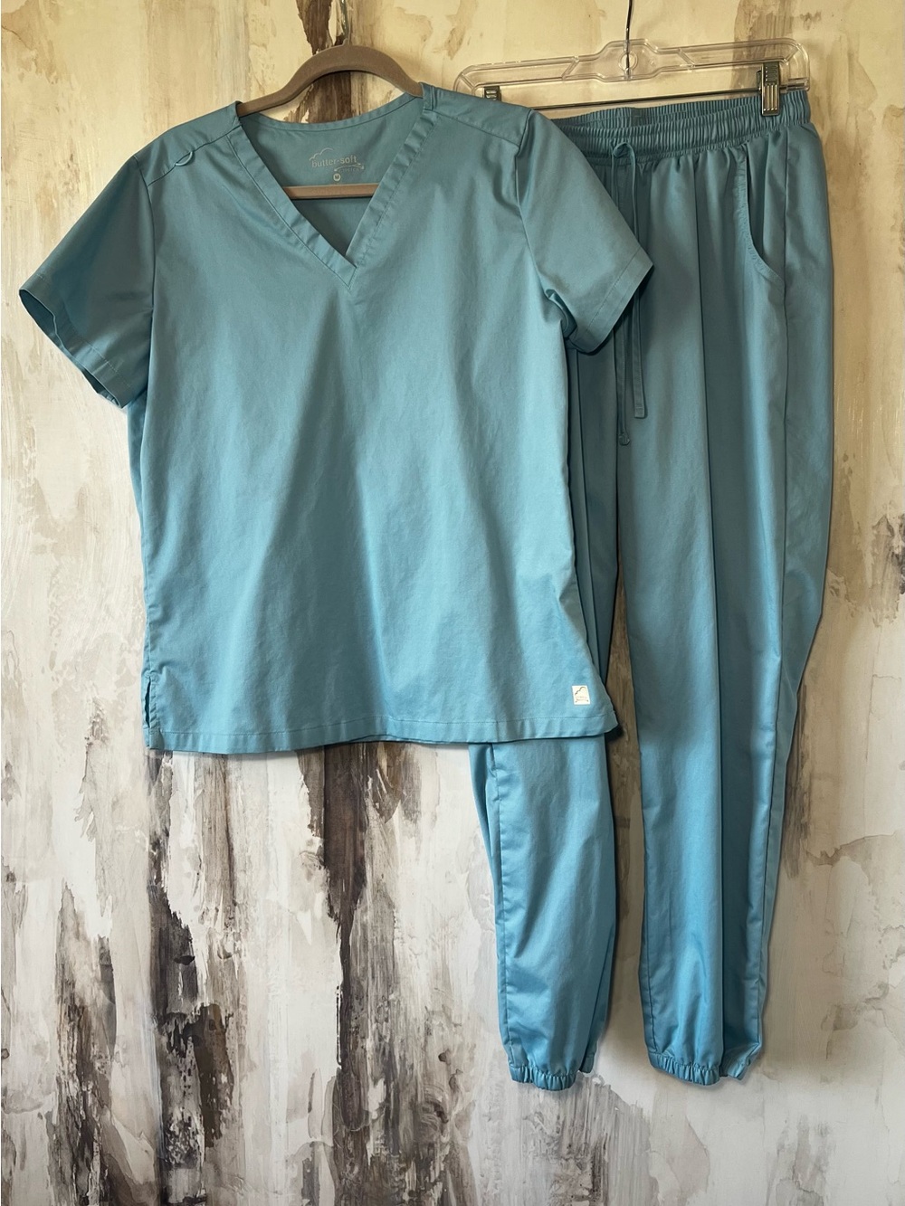 Buttersoft Light Blue Scrub Set Size M